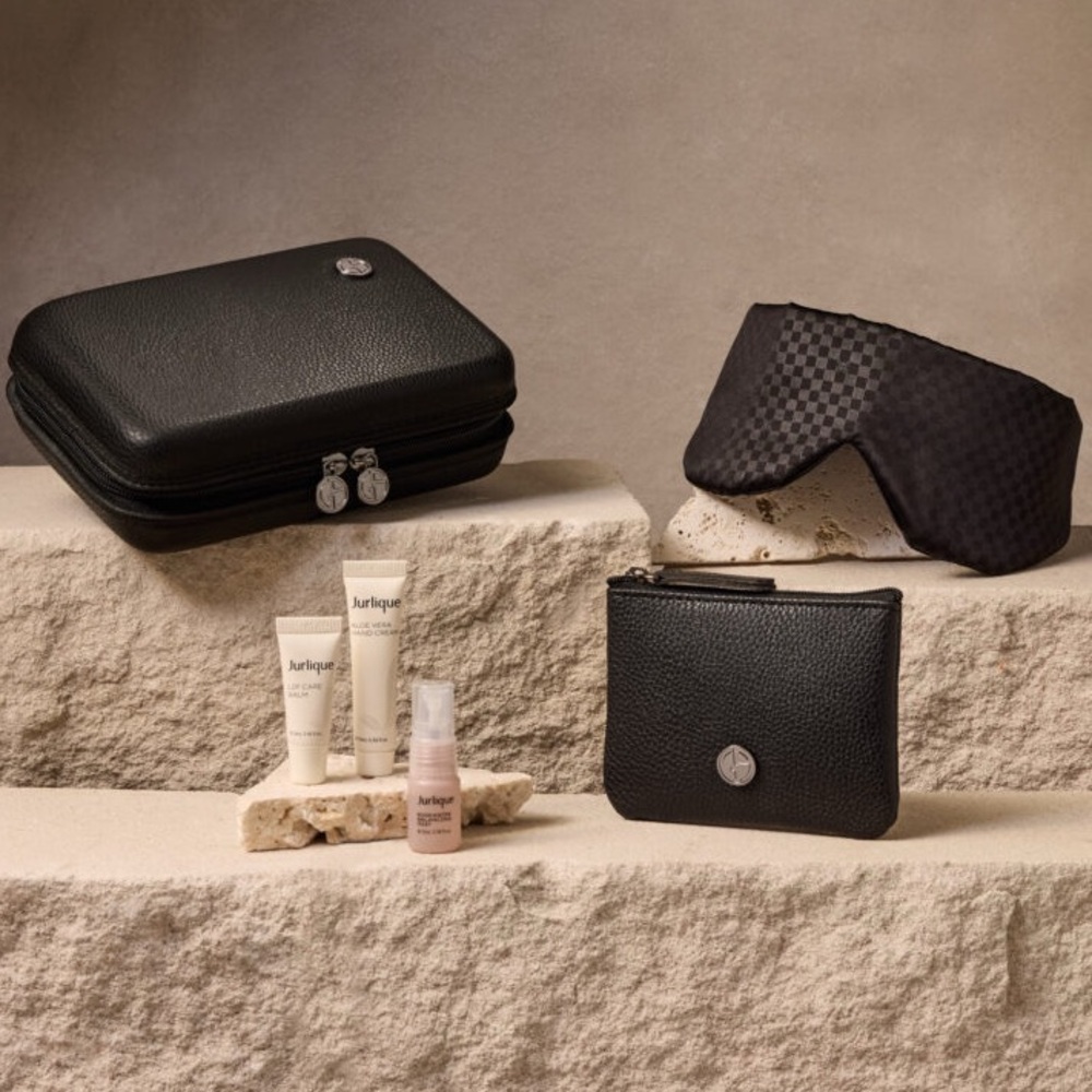NWT Giorgio Armani Makeup Case & Leather Cardholder